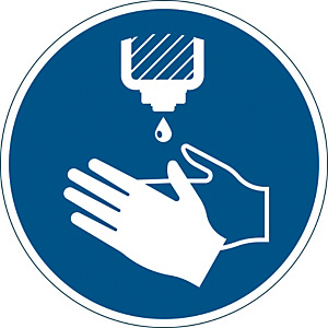 Durable Pittogramma da Pavimento con Adesivo Rimovibile Disinfettarsi le Mani, Per Aree Interne, Ø 43 cm, Blu Durable Pittogramma da Pavimento con Adesivo Rimovibile Disinfettarsi le Mani, Per Aree Interne, Ø 43 cm, Blu