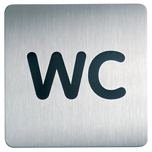 Durable Pittogramma quadrato, Adesivo, WC, 150 x 150 mm Durable Pittogramma quadrato, Adesivo, WC, 150 x 150 mm