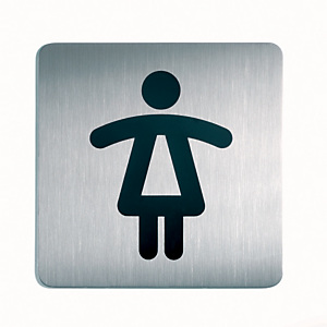 Durable Pittogramma quadrato, Adesivo, WC Donne, 150 x 150 mm Durable Pittogramma quadrato, Adesivo, WC Donne, 150 x 150 mm