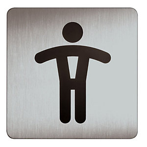 DURABLE Plaque design carré toilettes hommes.
