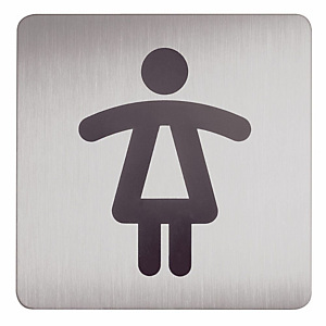 DURABLE Plaque design carré toilettes dames DURABLE Plaque design carré toilettes dames