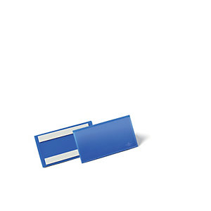 Durable Pochettes logistiques adhésives - 150 x 67 mm- Bleu - Lot de 50