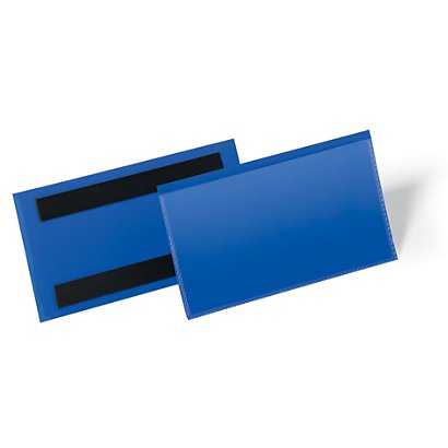 Durable Pochettes logistiques magnétiques - 150 x 67 mm- Bleu - Lot de 50 - 1