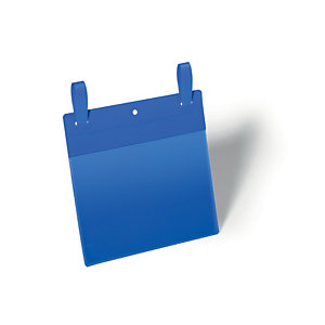 Durable Pochettes logistiques avec système d'attache - Format A5 paysage 210 x 148 mm - Bleu - Lot de 50