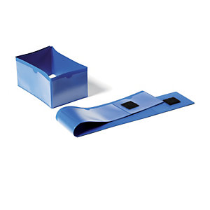Durable Pochettes porte-étiquette logistique pour pied de palette - 145 x 75 mm - Bleu - Lot de 50