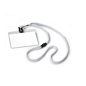 Durable Porta nomi con cordoncino - Colore grigio (confezione 10 pezzi) Durable Porta nomi con cordoncino - Colore grigio (confezione 10 pezzi)