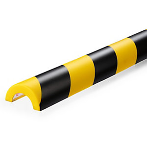 DURABLE Profilo di protezione adesivo P30, Per Superfici tubolari, Forma arrotondata, 1 m, Giallo/Nero