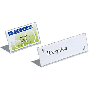 Durable Segnaposto da tavolo, Trasparente, 10 x 5,2 cm (confezione 10 pezzi) Durable Segnaposto da tavolo, Trasparente, 10 x 5,2 cm (confezione 10 pezzi)
