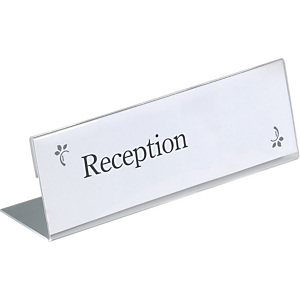 Durable Segnaposto da tavolo, Trasparente, 21 x 6,1 cm (confezione 10 pezzi) Durable Segnaposto da tavolo, Trasparente, 21 x 6,1 cm (confezione 10 pezzi)