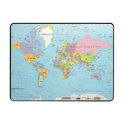 Durable Sottomano, Mappa del mondo, Antiscivolo, 40 x 53 cm - 1