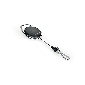 Durable Style Tarjeta de identificación con pinza, cordón extensible, mosquetón, negro Durable Style Tarjeta de identificación con pinza, cordón extensible, mosquetón, negro