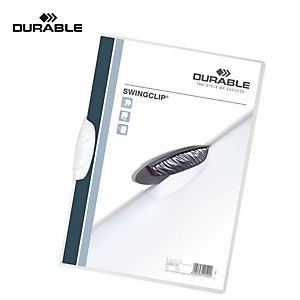 Durable Swingclip Cartellina con fermafogli, Capacità 30 fogli, Bianco Durable Swingclip Cartellina con fermafogli, Capacità 30 fogli, Bianco