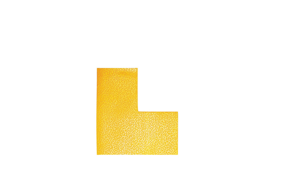 Durable Symbole de marquage au sol permanent - Adhésif antidérapant - L - 10 x 10 cm - Jaune