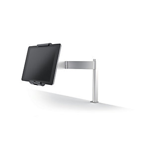 Durable Tablet holder da tavolo con morsetto e braccio di estensione, 440 x 390 x 75 mm, Argento