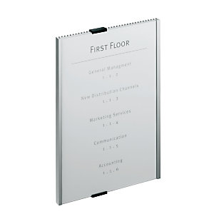 DURABLE Targa Fuori Porta Info Sign, 21 x 29,7 cm, Alluminio e acrilico, Argento