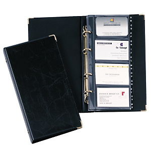 Durable VISIFIX, Clasificador de tarjetas de visita, 12 páginas, preimpreso: A-Z, 57 x 90 mm, 200 tarjetas, Con pestañas, Negro Durable VISIFIX, Clasificador de tarjetas de visita, 12 páginas, preimpreso: A-Z, 57 x 90 mm, 200 tarjetas, Con pestañas, Negro