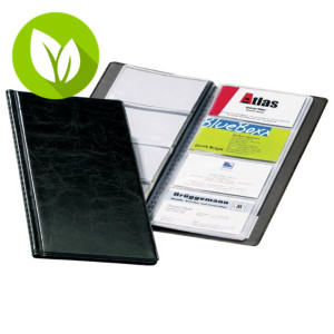 Durable VISIFIX, Clasificador de tarjetas de visita, 57 X 90 mm, 96 tarjetas, Negro