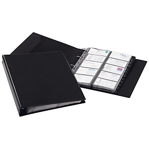 Durable VISIFIX ECONOMY, porte-cartes, 400 compartiments, 12 parties, pré-imprimé : A-Z, avec index alphabétique, noir