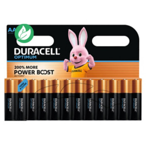 Duracell Pile alcaline AA / LR6 Optimum - Lot de 12 Duracell Pile alcaline AA / LR6 Optimum - Lot de 12