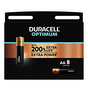 Duracell Pile alcaline AA / LR6 Optimum - Lot de 8 Duracell Pile alcaline AA / LR6 Optimum - Lot de 8