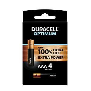 Duracell Pile Alcaline AAA / LR3 Optimum - Lot de 4 Duracell Pile Alcaline AAA / LR3 Optimum - Lot de 4