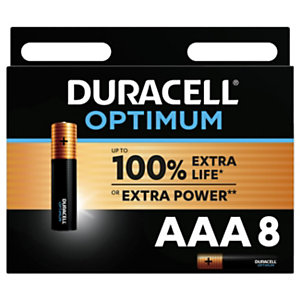Duracell Pile Alcaline AAA / LR3 Optimum - Lot de 8