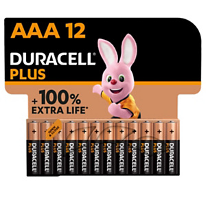 Duracell Pile alcaline AAA / LR3 Plus -  Lot de 12