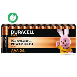 Duracell Pile alcaline AAA / LR3 Plus - Lot de 24 Duracell Pile alcaline AAA / LR3 Plus - Lot de 24
