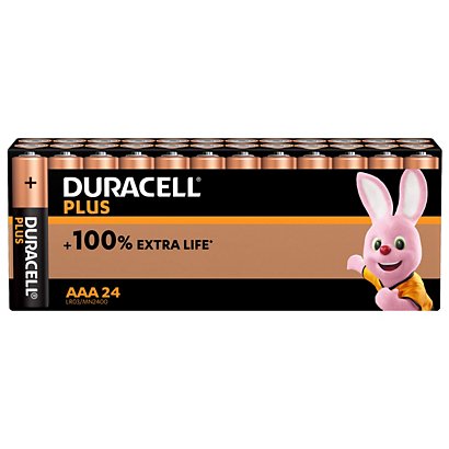 Pile alcaline Duracell AAA / LR3 Plus - Lot de 24 - JPG