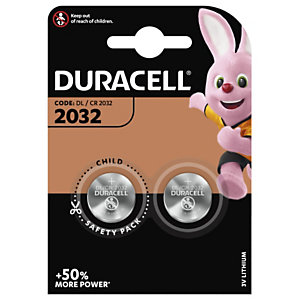 DURACELL Pile bouton Lithium CR 2032 - Lot de 2