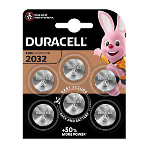 DURACELL Pile bouton Lithium CR 2032- Lot de 6