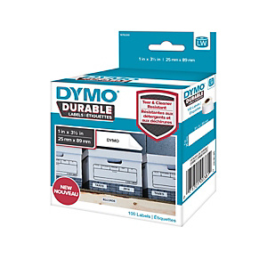 Dymo 1976200 LW Etiquetas duraderas multiusos, blanco, 89 x 25 mm Dymo 1976200 LW Etiquetas duraderas multiusos, blanco, 89 x 25 mm