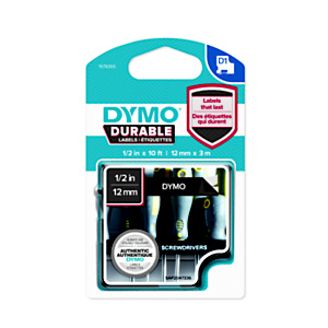 Dymo 1978365 D1 DURABLE blanco sobre negro 12 mm x 3 m Dymo 1978365 D1 DURABLE blanco sobre negro 12 mm x 3 m