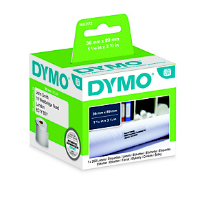 Dymo 1983172 LW Etiquetas de dirección, negro sobre blanco, 89 x 36 mm Dymo 1983172 LW Etiquetas de dirección, negro sobre blanco, 89 x 36 mm