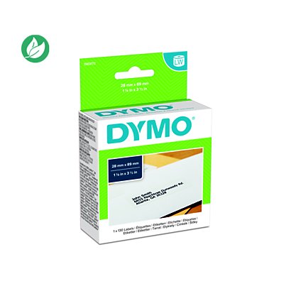 Dymo 1983173 LW étiquettes d'adresse standard pour LabelWriter 28 x 89 mm - 1 rouleau de 130 étiquettes - 1