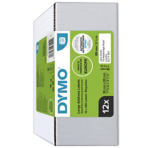 Dymo 2093093 Étiquettes LW polyvalentes authentiques, 36 mm x 89 mm, facilement détachables, auto-adhésives, pour étiqueteuses LabelWriter - Lot de 12 rubans Dymo 2093093 Étiquettes LW polyvalentes authentiques, 36 mm x 89 mm, facilement détachables, auto-adhésives, pour étiqueteuses LabelWriter - Lot de 12 rubans