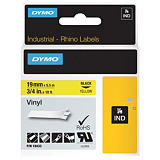 Dymo Cinta de etiquetas de vinilo industrial negro sobre amarillo 19 mm x 5,5 m Dymo Cinta de etiquetas de vinilo industrial negro sobre amarillo 19 mm x 5,5 m