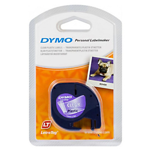 Dymo LetraTAG S0721530 Nastro per etichettatrici, Nero su trasparente, 12 mm x 4 m Dymo LetraTAG S0721530 Nastro per etichettatrici, Nero su trasparente, 12 mm x 4 m