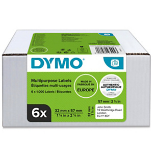Dymo LW Etichette multiuso originali, 32 x 57 mm, Easy Peel, Autoadesive, Per etichettatrici LabelWriter Dymo LW Etichette multiuso originali, 32 x 57 mm, Easy Peel, Autoadesive, Per etichettatrici LabelWriter
