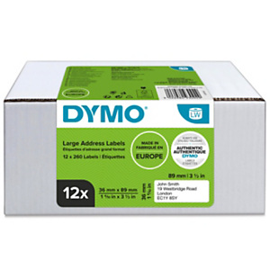 Dymo LW Etichette multiuso originali, 36 x 89 mm, Easy Peel, Autoadesive, Per etichettatrici LabelWriter Dymo LW Etichette multiuso originali, 36 x 89 mm, Easy Peel, Autoadesive, Per etichettatrici LabelWriter