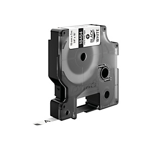 DYMO Nastro adesivo industriale per etichettatrici Rhino, Poliestere permanente, 19 mm x 5,5 m, Nero su Bianco DYMO Nastro adesivo industriale per etichettatrici Rhino, Poliestere permanente, 19 mm x 5,5 m, Nero su Bianco