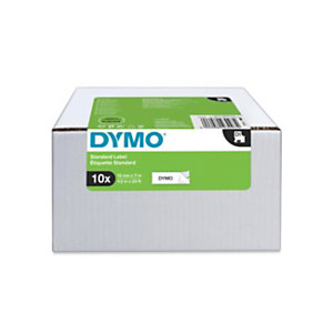 Dymo Nastro per etichettatrice D1, 12 mm x 7 m, Nero/Bianco, Value pack