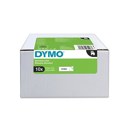 Dymo Nastro per etichettatrice D1, 9 mm x 7 m, Nero/Bianco, Value pack - 1
