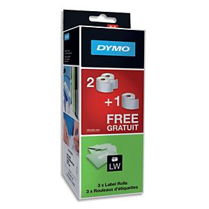 DYMO Pack de 2 rouleaux expédition/badge 51x101mm+1 rouleau expédition/badge 51x101mm offert 2015540 DYMO Pack de 2 rouleaux expédition/badge 51x101mm+1 rouleau expédition/badge 51x101mm offert 2015540