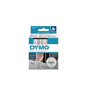 Dymo S0720500 D1 Estándar negro sobre transparente 12 mm x 7 m Dymo S0720500 D1 Estándar negro sobre transparente 12 mm x 7 m