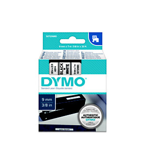 Dymo S0720680 D1 Nastro adesivo per etichettatrici Standard Nero su bianco 9 mm x 7 m