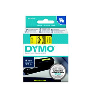 Dymo S0720730 D1 negro sobre amarillo 9 mm x 7 m Dymo S0720730 D1 negro sobre amarillo 9 mm x 7 m
