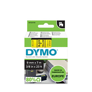 Dymo S0720730 D1 Standard Nero su giallo 9 mm x 7 m Dymo S0720730 D1 Standard Nero su giallo 9 mm x 7 m