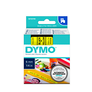 Dymo S0720790 D1 negro sobre amarillo 6 mm x 7 m Dymo S0720790 D1 negro sobre amarillo 6 mm x 7 m