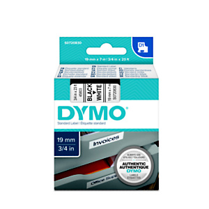 Dymo S0720830 D1 negro sobre blanco 19 mm x 7 m Dymo S0720830 D1 negro sobre blanco 19 mm x 7 m